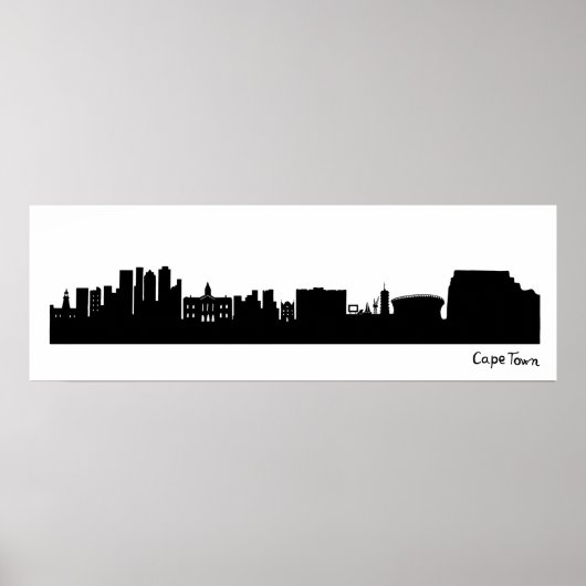Kaapstad Skyline (Zuid-Afrika) Poster (Voorkant)