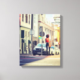 Kaapstad South Africa Street Uitzicht Cityscape Canvas Afdruk