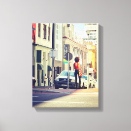 Kaapstad South Africa Street Uitzicht Cityscape Canvas Afdruk