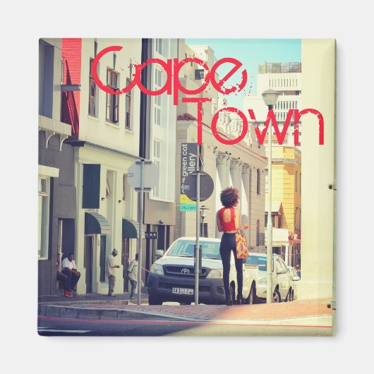 Kaapstad South Africa Street Uitzicht Cityscape Magneet (Voorkant)