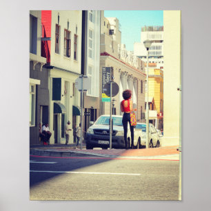 Kaapstad South Africa Street Uitzicht Cityscape Poster