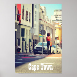 Kaapstad South Africa Street Uitzicht Cityscape Poster