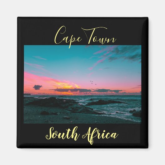 Kaapstad Sunset Ocean Sky Landscape Magnet (Voorkant)