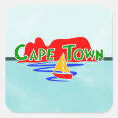 Kaapstad Tafel Berg Blauw Plein Stickers (Voorkant)