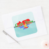 Kaapstad Tafel Berg Blauw Plein Stickers (Envelop)