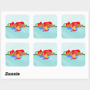 Kaapstad Tafel Berg Blauw Plein Stickers