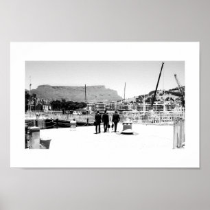 Kaapstad Tafelberg 3 Mannen BNW-Poster Poster