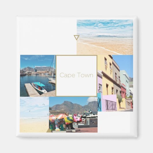 Kaapstad Tafelberg Collage Pastel Magneet (Voorkant)