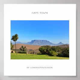 Kaapstad Tafelberg Groene Gras Poster