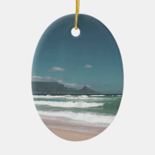 Kaapstad Tafelberg Keramisch Ornament (Voorkant)