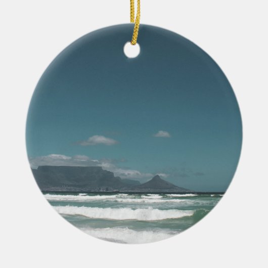 Kaapstad Tafelberg Keramisch Ornament (Voorkant)