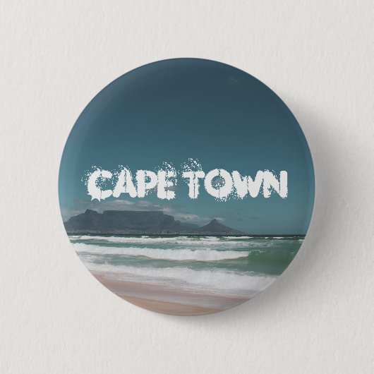 Kaapstad Tafelberg Oceaan Ronde Button 5,7 Cm (Voorkant)
