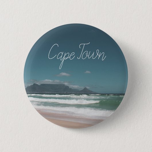 Kaapstad Tafelberg Oceaan Ronde Button 5,7 Cm (Voorkant)
