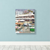 Kaapstad Tafelberg Stadsgezicht Waterfront Canvas Afdruk (Insitu (Houten vloer))