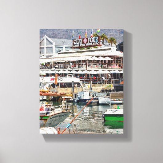 Kaapstad Tafelberg Stadsgezicht Waterfront Canvas Afdruk (Voorkant)