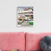 Kaapstad Tafelberg Stadsgezicht Waterfront Canvas Afdruk (Insitu (Woonkamer))