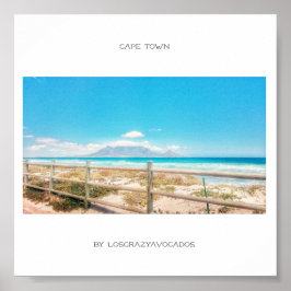 Kaapstad Tafelberg Strand Ocean View Poster