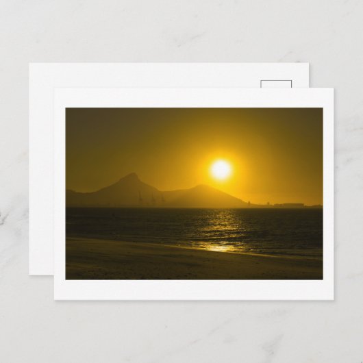 Kaapstad Tafelberg - Sunset Briefkaart (Voorkant / Achterkant)