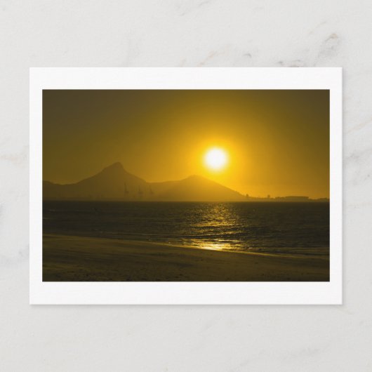 Kaapstad Tafelberg - Sunset Briefkaart (Voorkant)