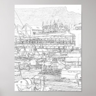 Kaapstad Tafelberg V&A Waterfront Poster