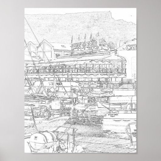 Kaapstad Tafelberg V&A Waterfront Poster (Voorkant)