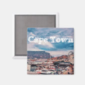 Kaapstad Tafelberg Waterfront Cityscape Magneet (Voorkant / Achterkant)
