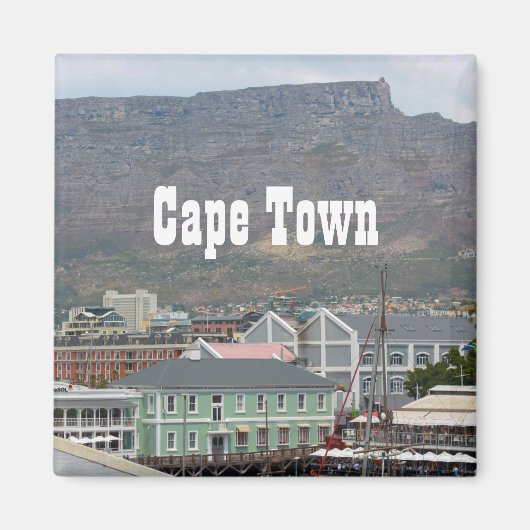 Kaapstad Tafelberg Waterfront Cityscape Magneet (Voorkant)