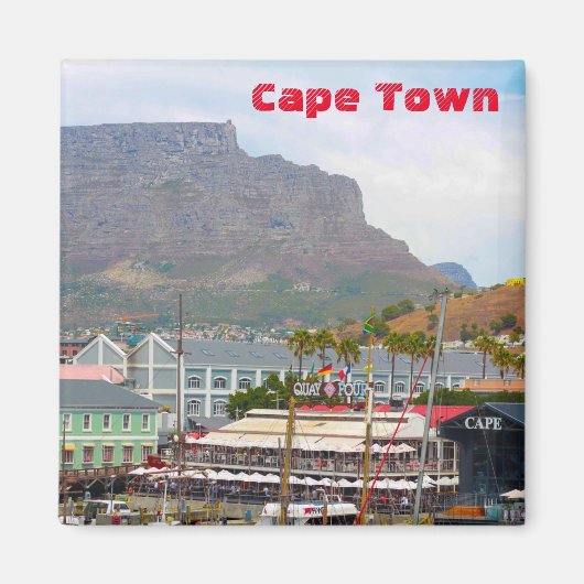 Kaapstad Tafelberg Waterfront Cityscape Magneet (Voorkant)