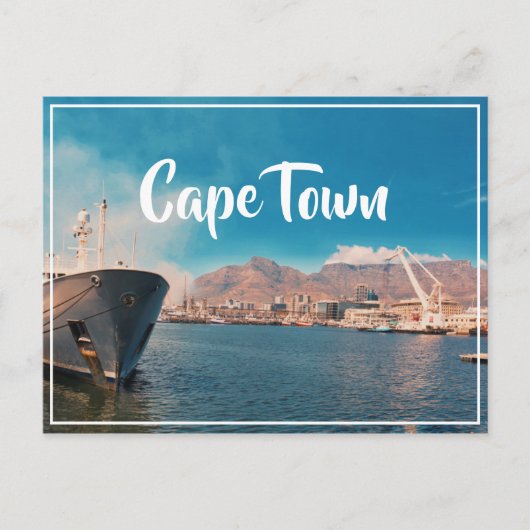 Kaapstad Tafelberg Waterfront Haven Briefkaart (Voorkant)