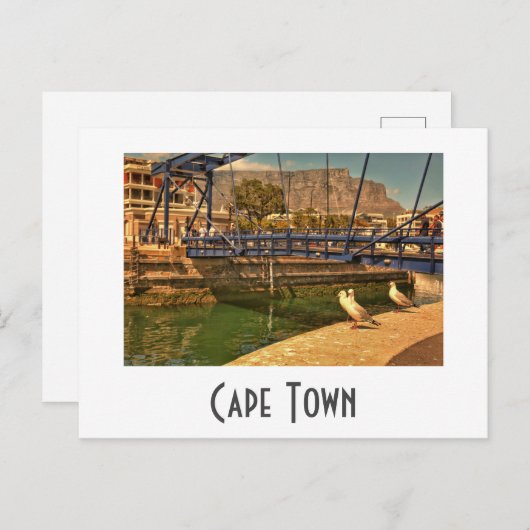 Kaapstad Tafelberg Waterfront Zuid-Afrika Briefkaart (Voorkant / Achterkant)