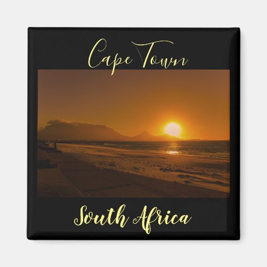 Kaapstad Tafelberg - zonnemagneet Magneet (Voorkant)
