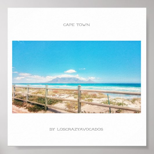Kaapstad Tafelgebergte Poster Uitzicht (Voorkant)