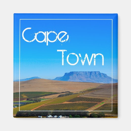 Kaapstad Uitzicht Landschap Natuur Magneet (Voorkant)