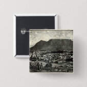 Kaapstad Vierkante Button 5,1 Cm (Voorkant /achterkant)