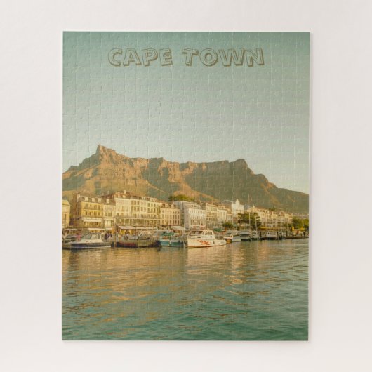 Kaapstad Vintage Tafelberg Haven Legpuzzel (Verticaal)