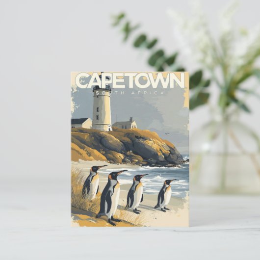 Kaapstad, Vintage van Zuid-Afrika Briefkaart (Staand voorkant)