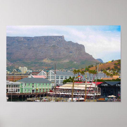 Kaapstad Waterfront Area Zuid-Afrika Poster (Voorkant)