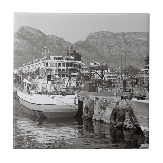 Kaapstad Waterfront Harbor Table Mountain Tegeltje (Voorkant)