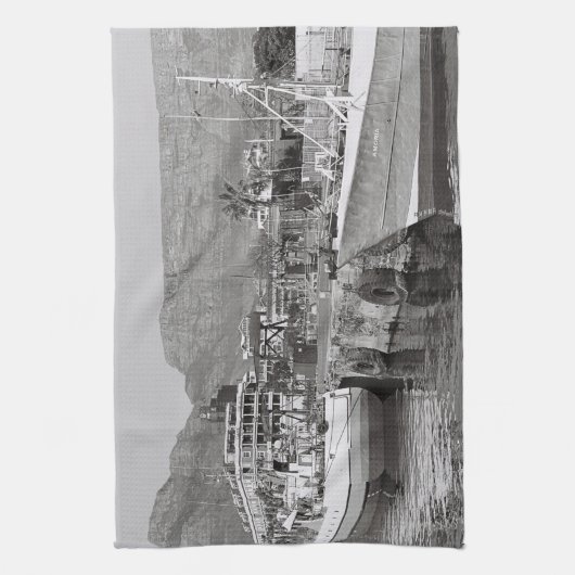 Kaapstad Waterfront Table Mountain Zuid-Afrika Theedoek (Verticaal)