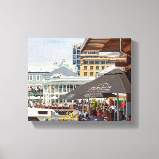 Kaapstad ZA Waterfront Stadsgezicht Leven Canvas Afdruk (Voorkant)