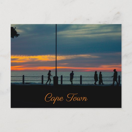Kaapstad ZA Zee Point Promenade Sunset Briefkaart (Voorkant)