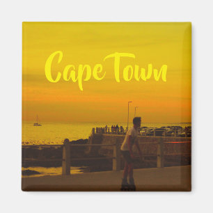 Kaapstad ZA Zee Point Promenade Sunset Magneet
