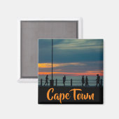 Kaapstad ZA Zee Point Promenade Sunset Magneet (Voorkant / Achterkant)
