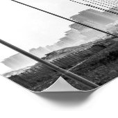 Kaapstad ZA Zuid-Afrika Blouberg Area Monochrome Poster (Hoek)