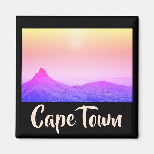 Kaapstad ZA Zuid-Afrika Lion's hoofd Magnet (Voorkant)
