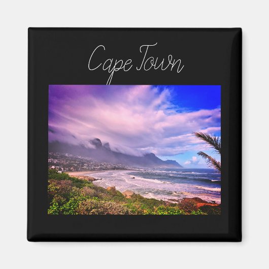 Kaapstad ZA Zuid-Afrika Oceaan Panorama Magnet (Voorkant)