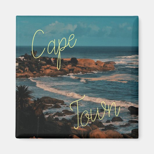 Kaapstad ZA Zuid-Afrika Oceaan Panorama Magnet (Voorkant)