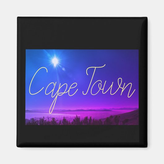 Kaapstad ZA Zuid-Afrika Ocean Panorama Magneet (Voorkant)