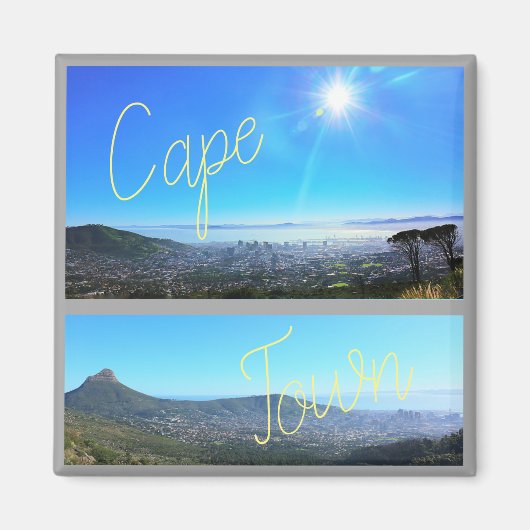 Kaapstad ZA Zuid-Afrika Ocean Panorama Magneet (Voorkant)
