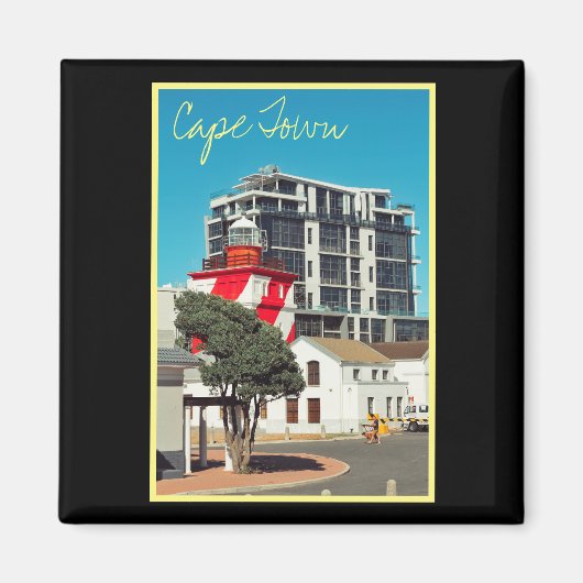Kaapstad ZA Zuid-Afrika vuurtoren Magnet (Voorkant)